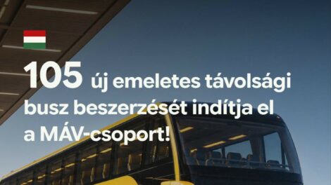 105 új emeletes távolsági buszt szerez be a MÁV